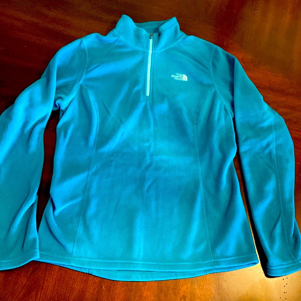 North Face teal fleece